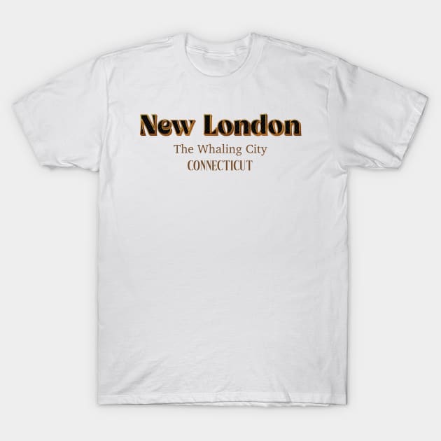 New London The Whaling City T-Shirt by PowelCastStudio